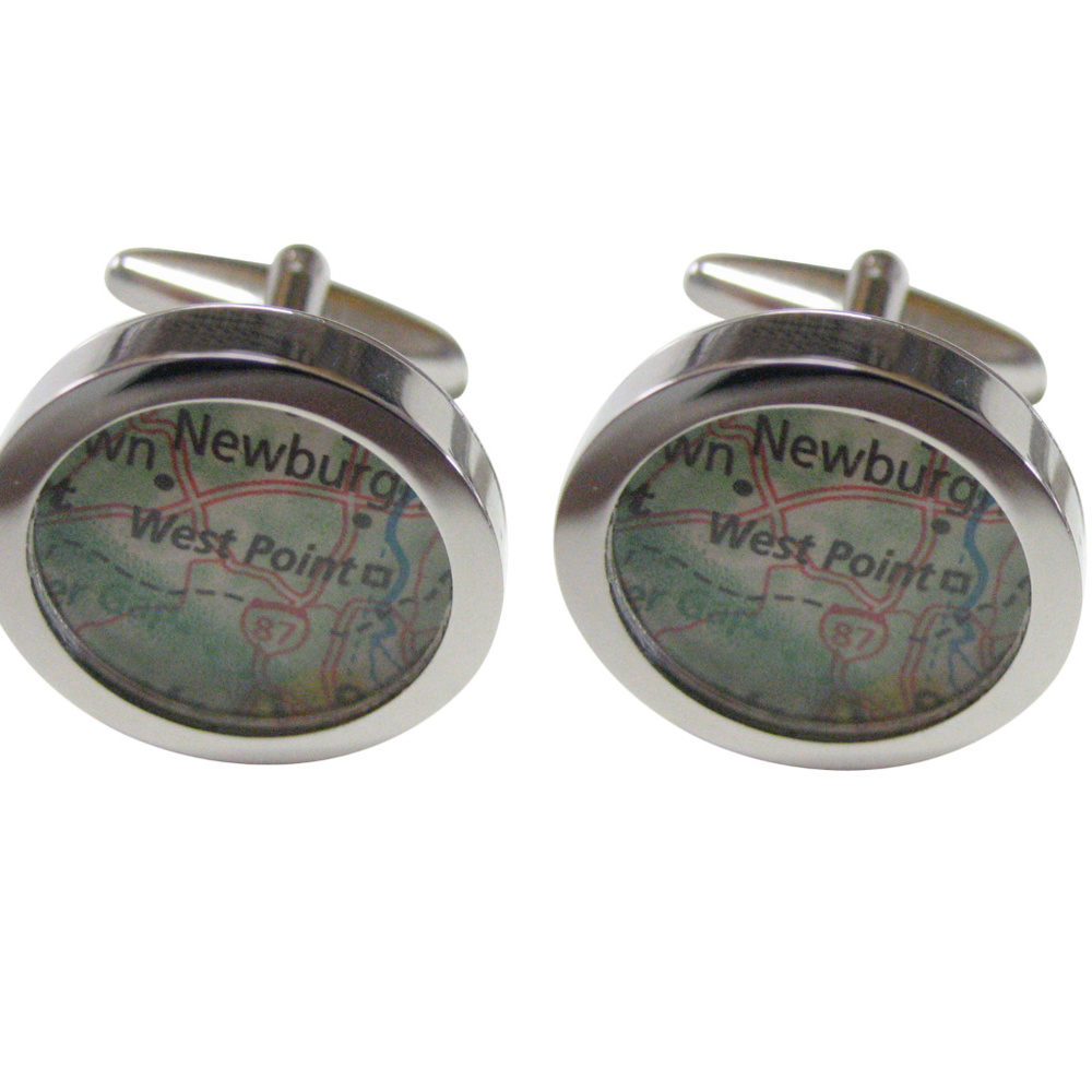 West Point Military Academy Map Cufflinks